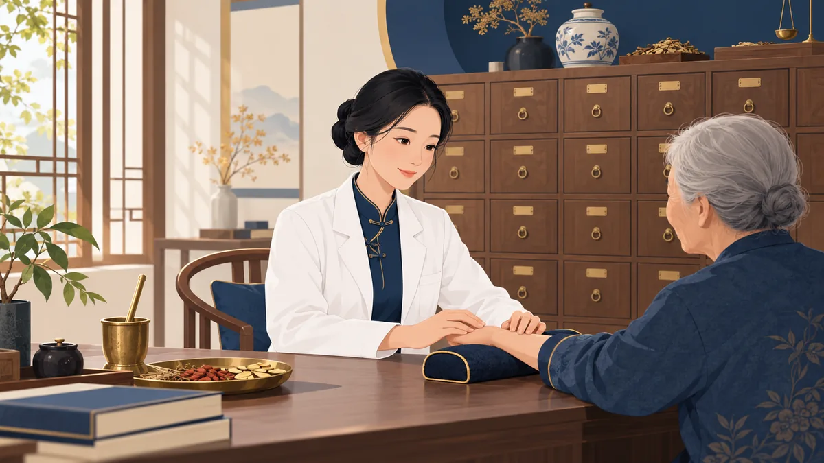 中医诊室场景示意